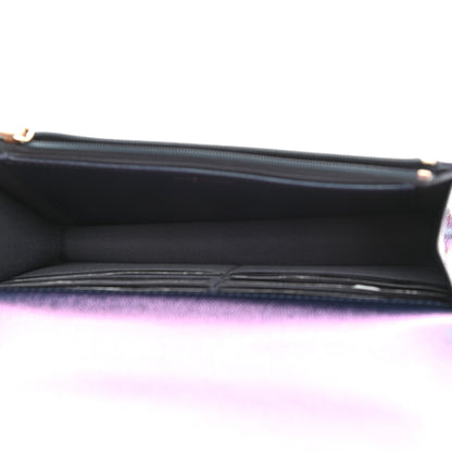Chanel Iridescent Caviar Quilted Wallet On Chain WOC Dark Blue 5 of 12