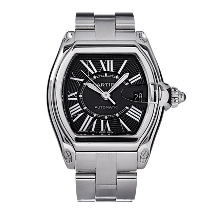 Cartier Stainless Steel 37mm Roadster Automatic Watch Black 1 of 7