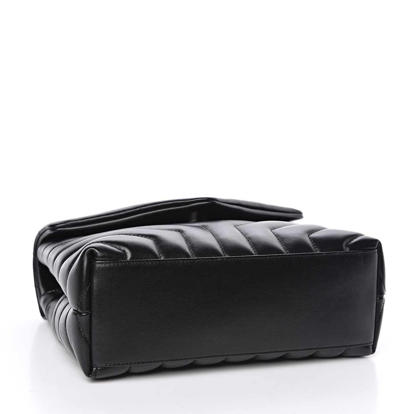 Calfskin Y Quilted Monogram Small Loulou Chain Satchel Black