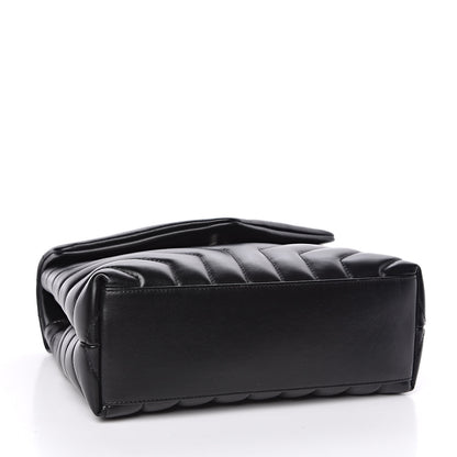 Saint Laurent Calfskin Y Quilted Monogram Small Loulou Chain Satchel Black 4 of 9