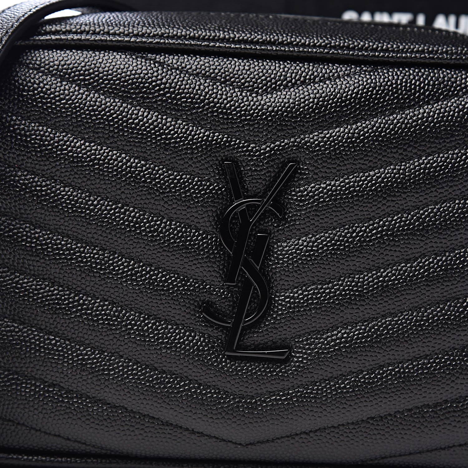 Saint Laurent Grain De Poudre Matelasse Monogram Mini Lou Camera Bag Black 10 of 11