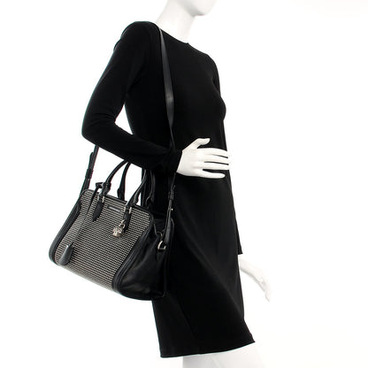 Alexander McQueen Calfskin Small Studded Padlock Zip Around Tote Black 2 of 11