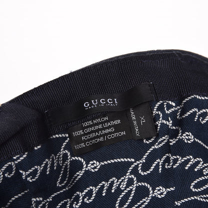 Gucci Nylon Script Baseball Hat XL Navy Blue 4 of 5