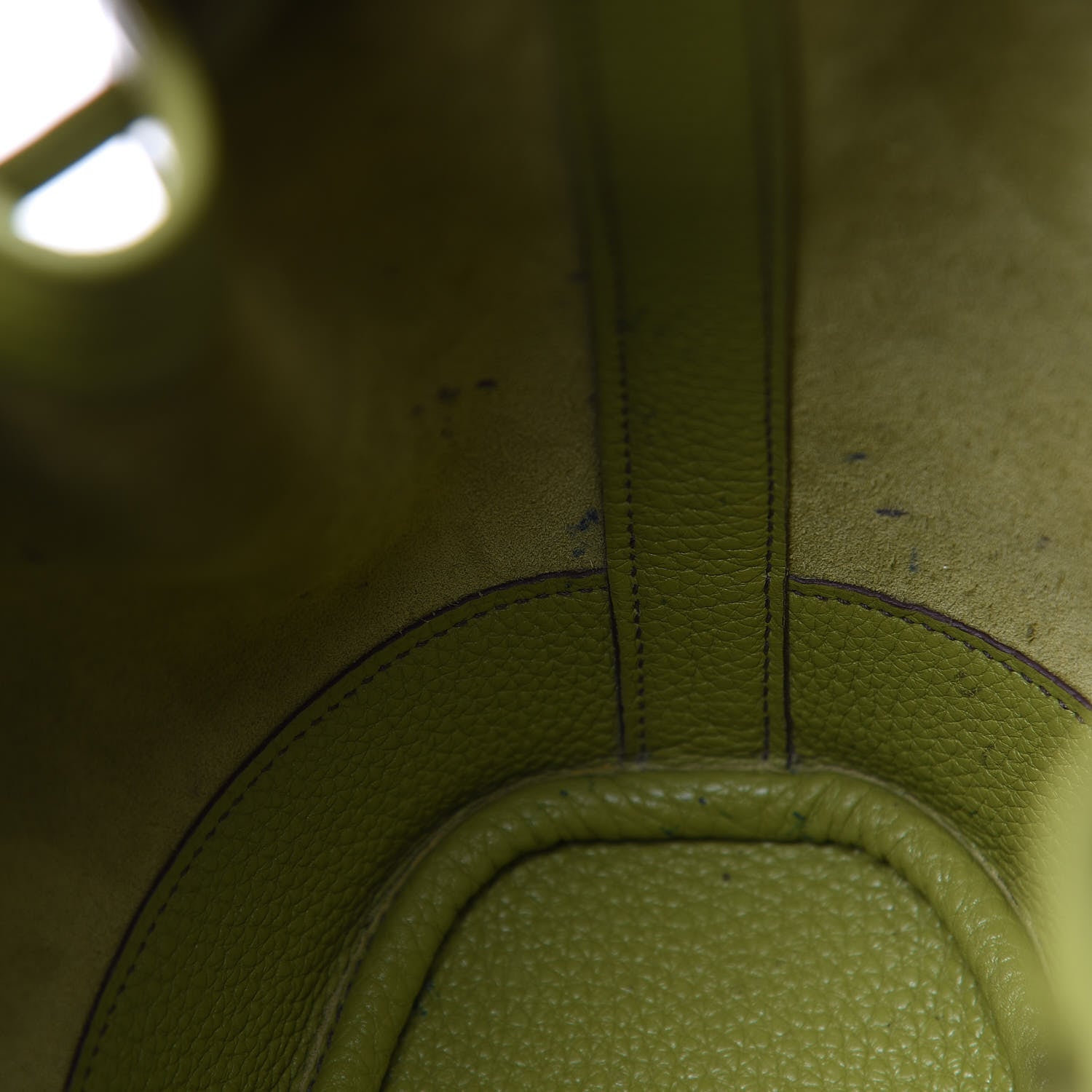 Hermes Taurillon Clemence Market Drawstring 18 Vert Anis 10 of 12
