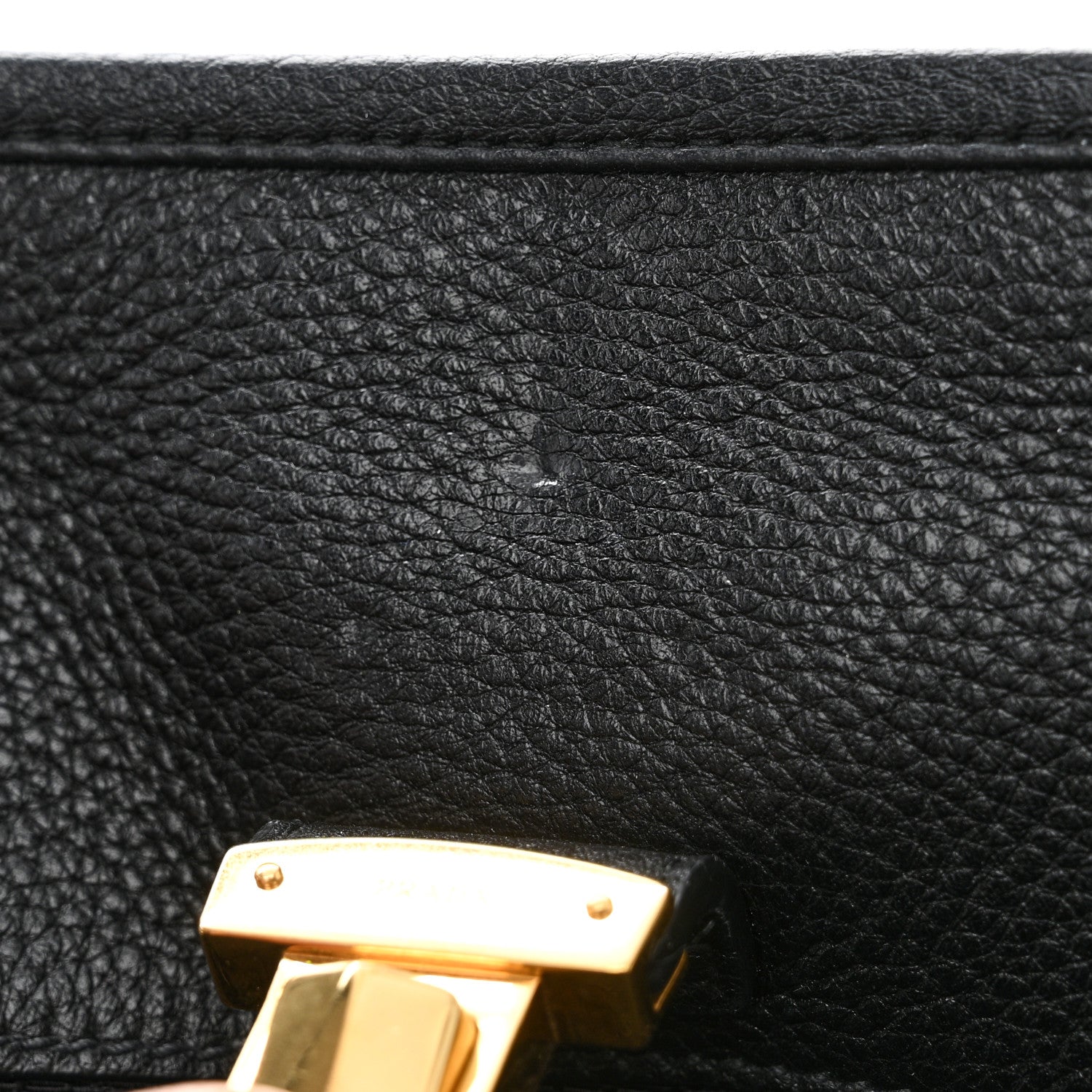Prada Vitello Daino Embossed Logo Flap Shoulder Bag Black 12 of 12