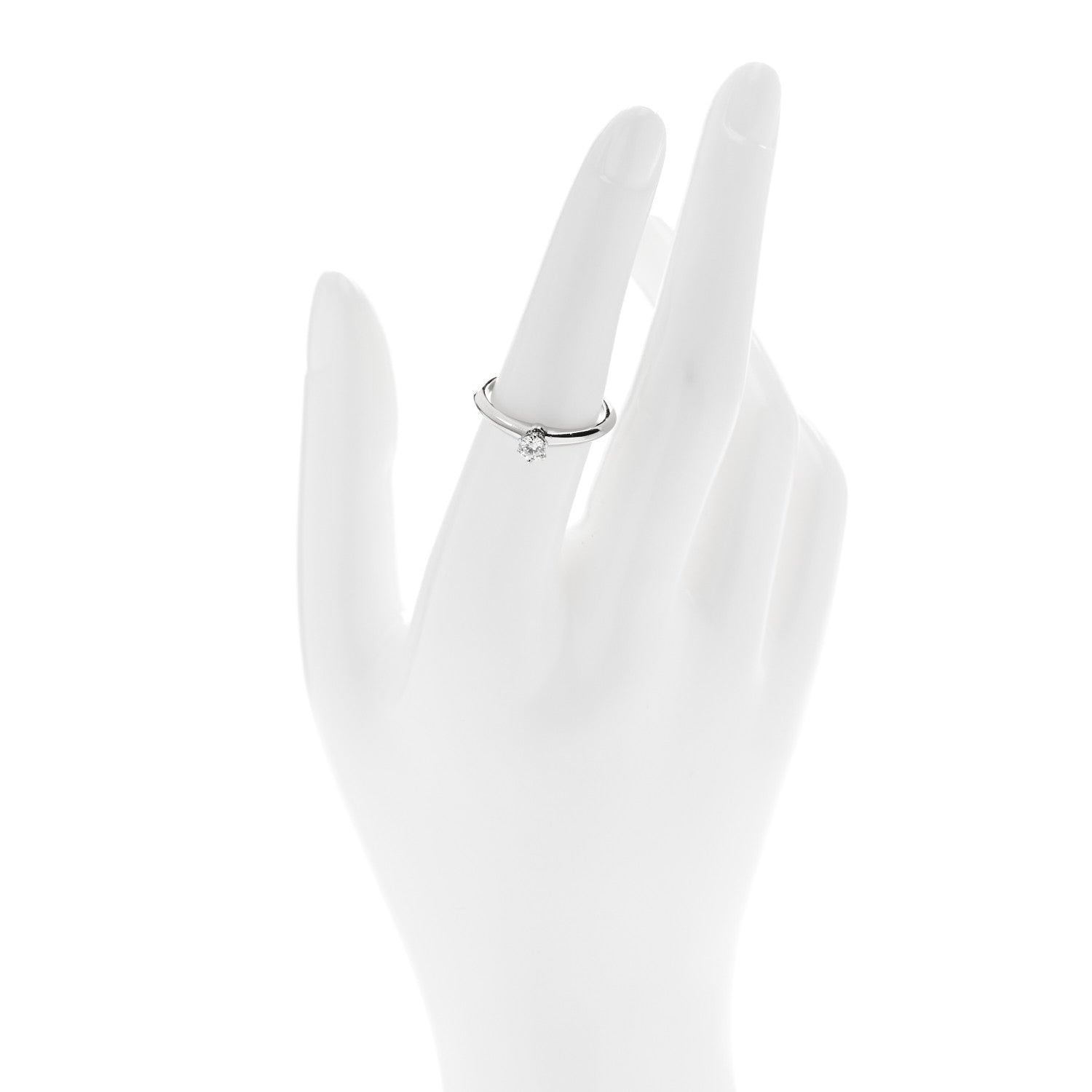 Tiffany Platinum Diamond .24ct Solitaire Engagement Ring 53 6.5 2 of 6
