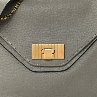 Chloe Grained Calfskin Medium Sally Flap Bag Grey 11 of 15