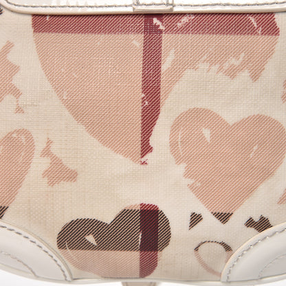 Burberry Patent Heart Print Supernova Check XS Aspley Crossbody White 9 of 11