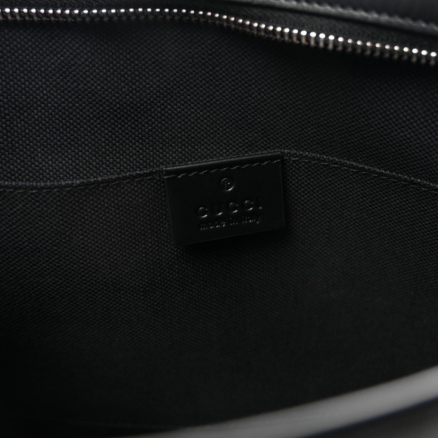GG Supreme Monogram Selleria Calfskin Web New Web Cosmetic Case Black