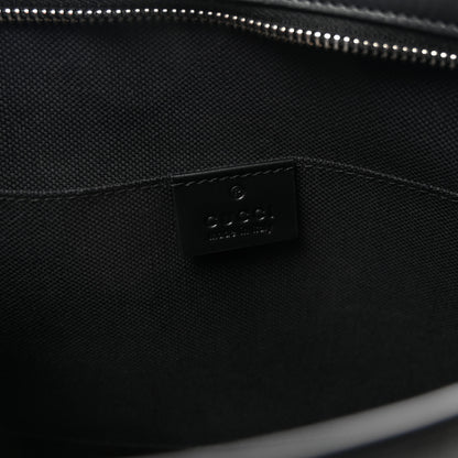 Gucci GG Supreme Monogram Selleria Calfskin Web New Web Cosmetic Case Black 6 of 8