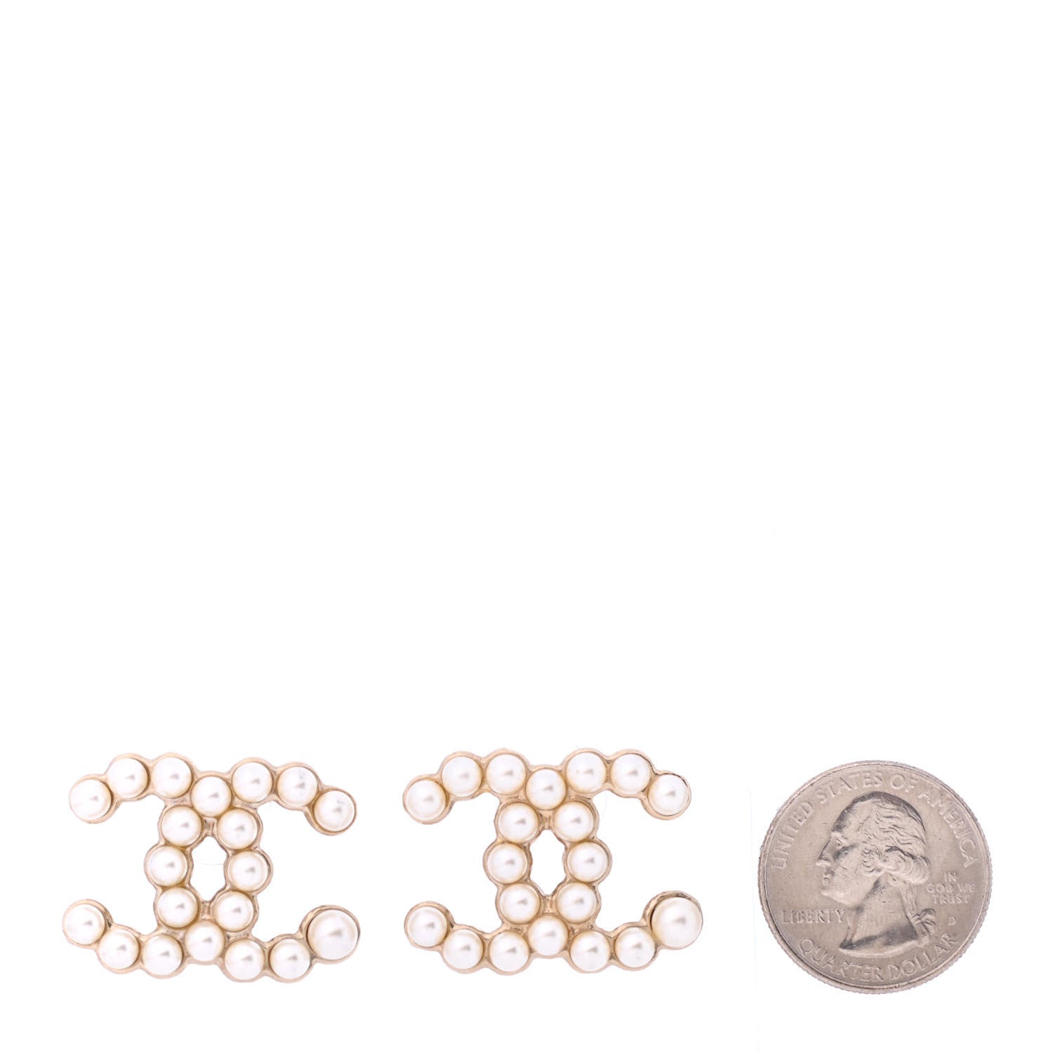 Chanel Pearl CC Earrings Gold 2 of 4