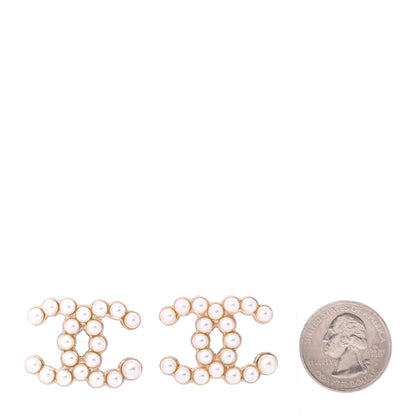Chanel Pearl CC Earrings Gold 2 of 4