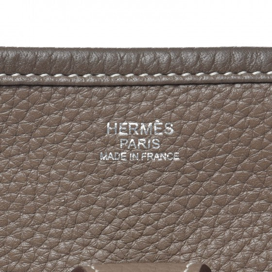 Hermes Taurillon Clemence Evelyne III PM Etoupe 5 of 10