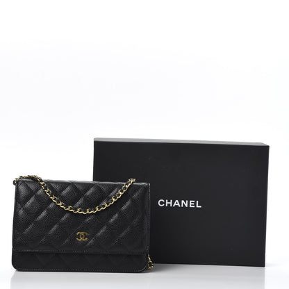 Chanel Caviar Quilted Wallet On Chain WOC Black 11 of 11