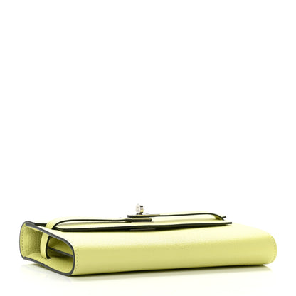 Hermes Chevre Mysore Kelly Wallet To Go Jaune Bourgeon 3 of 5