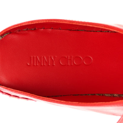Jimmy Choo Nappa Raffia Reka Flats 40.5 Paprika Natural 6 of 8