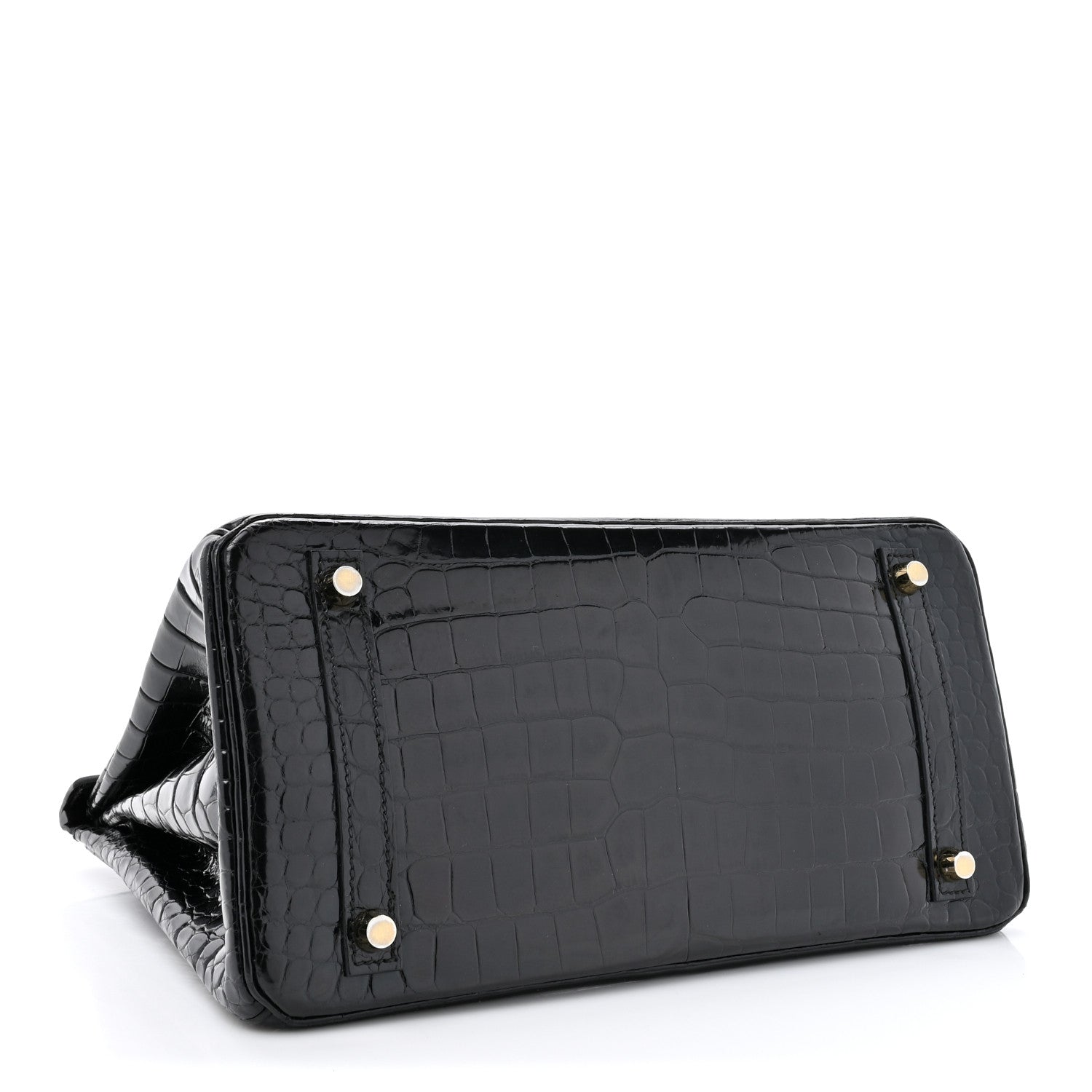 Hermes Shiny Porosus Crocodile Birkin 30 Black 4 of 15