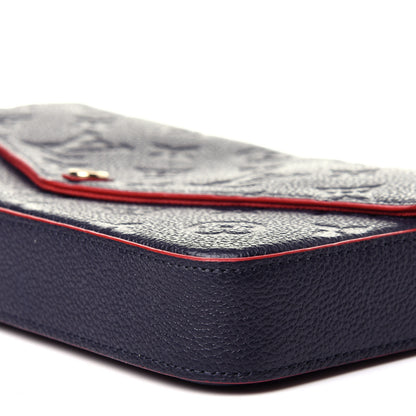 Louis Vuitton Empreinte Pochette Felicie Chain Wallet Marine Rouge 19 of 31