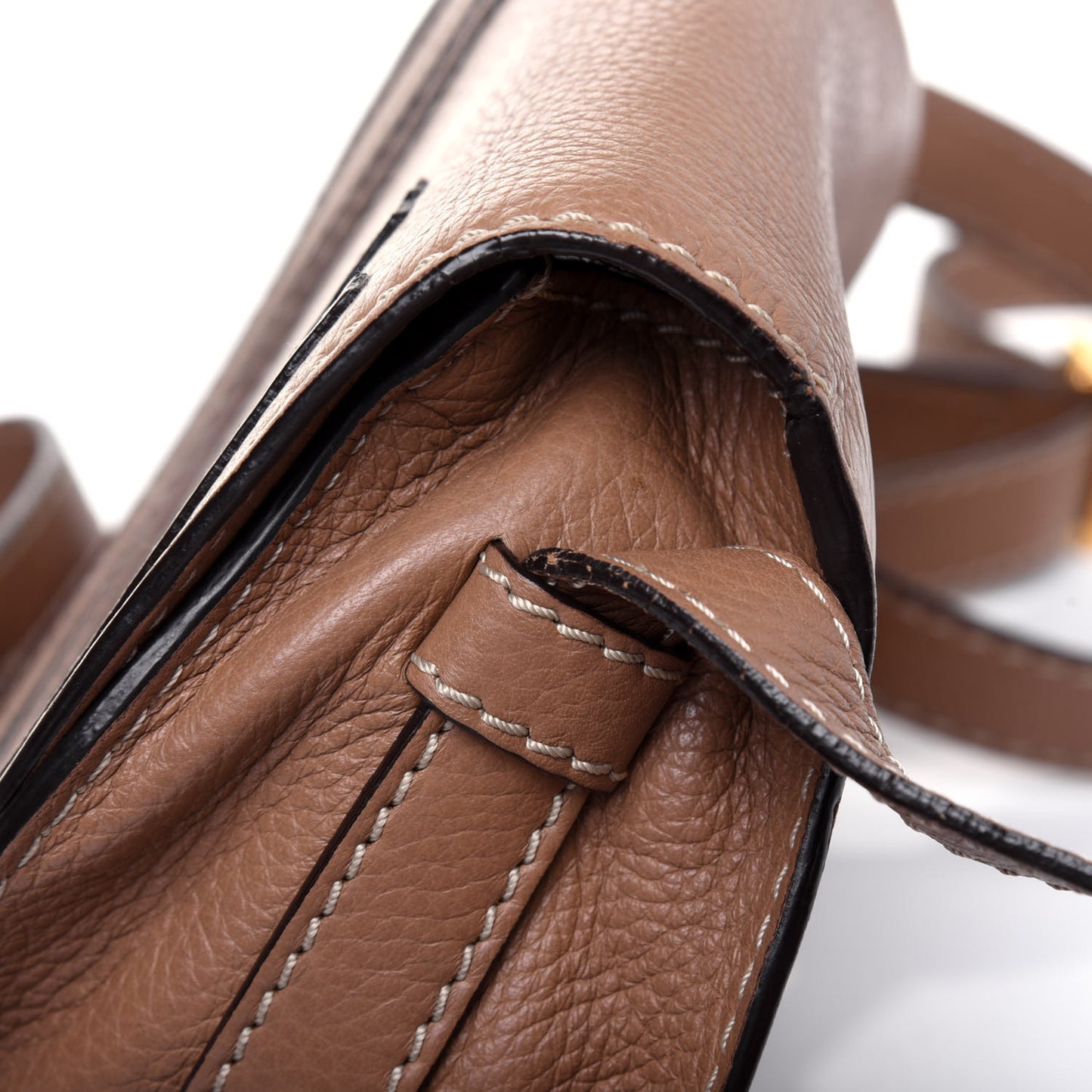 Calfskin Mini Marcie Round Crossbody Bag Nut