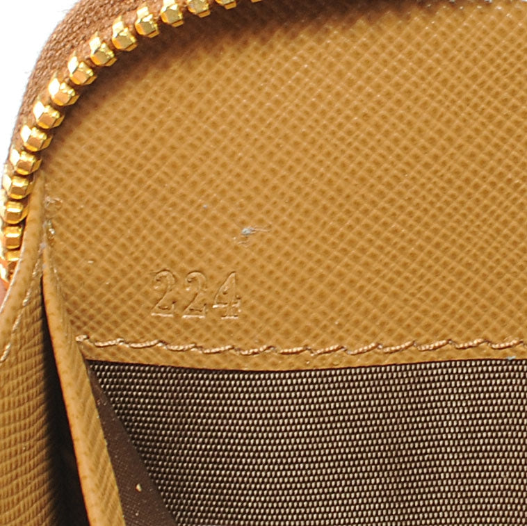 Saffiano Zip Around Wallet Caramel