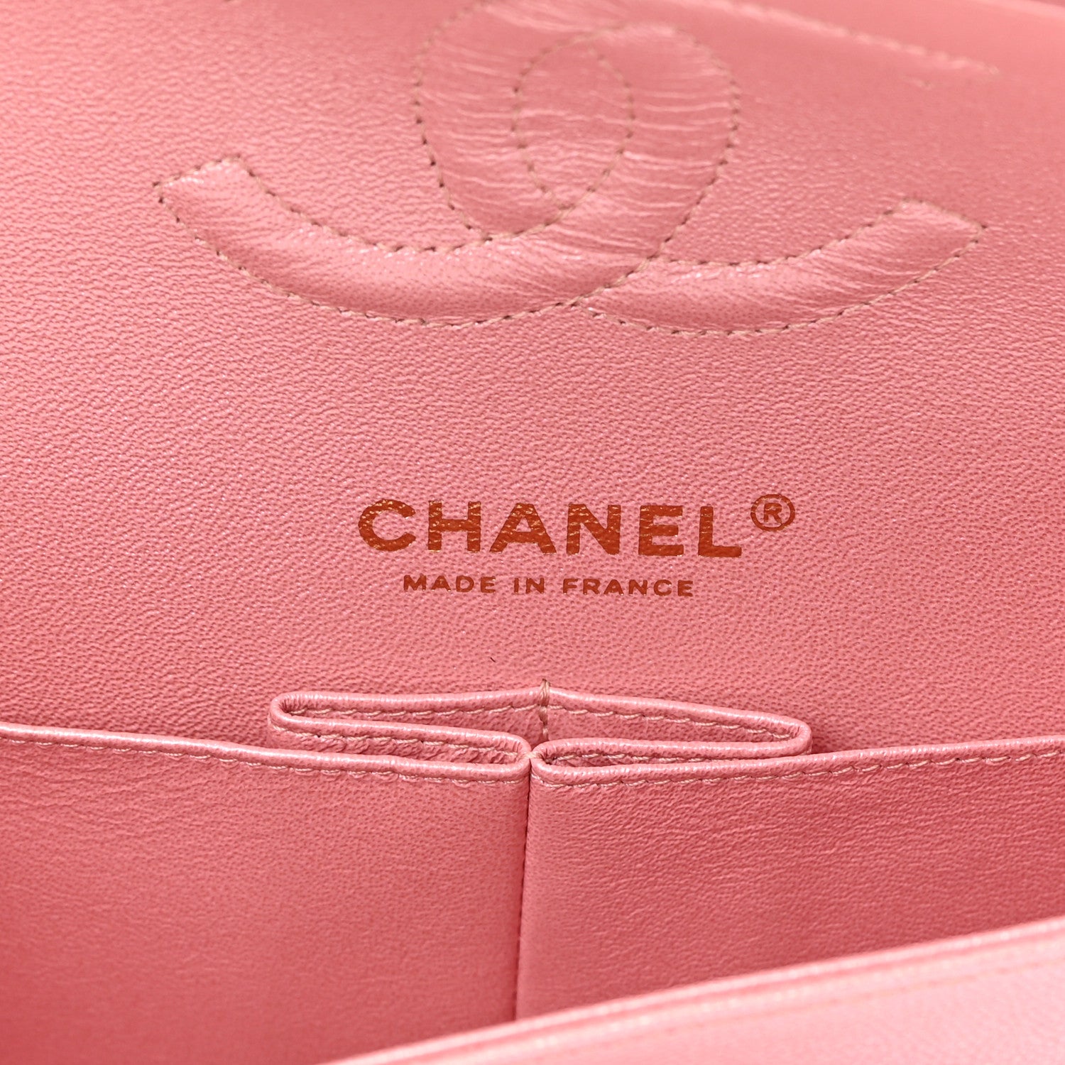 Chanel Iridescent Caviar Quilted Medium Double Flap Rose Pink 6 of 10