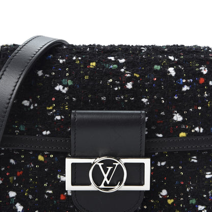 Louis Vuitton Tweed Calfskin Dauphine Mini Black Multicolor 9 of 10