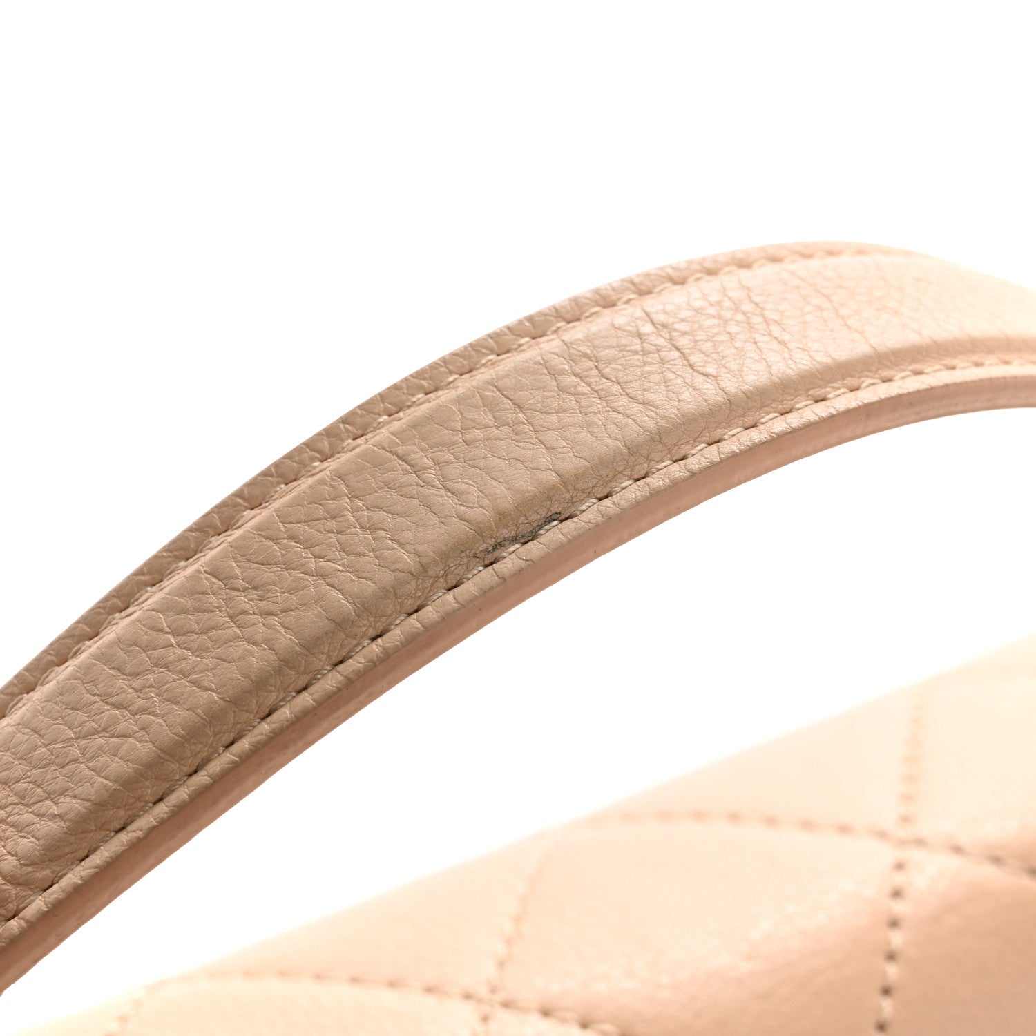 Chanel Grained Calfskin Quilted Medium Label Click Flap Bag Beige 15 of 15