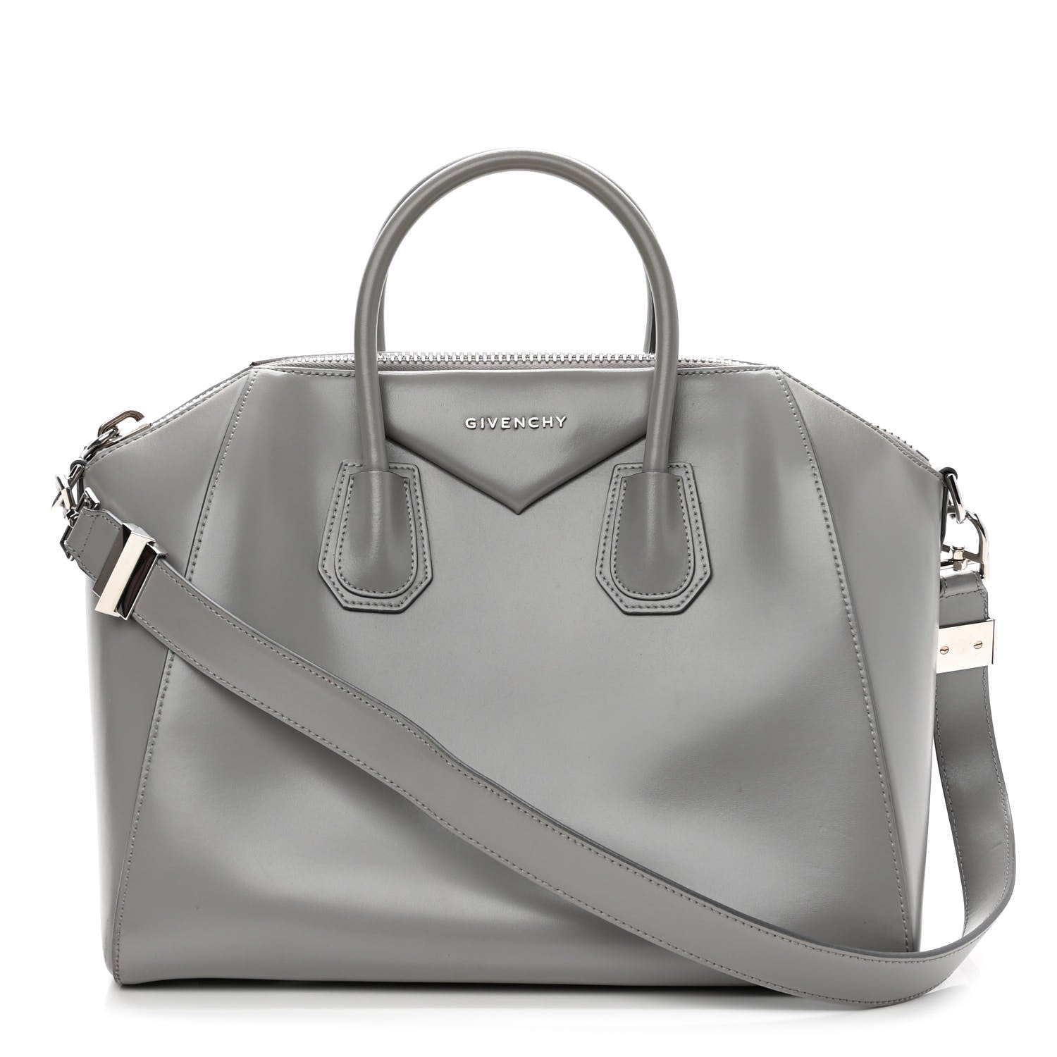 Givenchy Shiny Lord Calfskin Small Antigona Pearl Grey 1 of 10