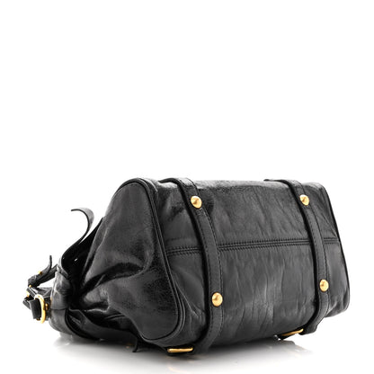 Miu Miu Vitello Lux Bow Tote Black 4 of 10
