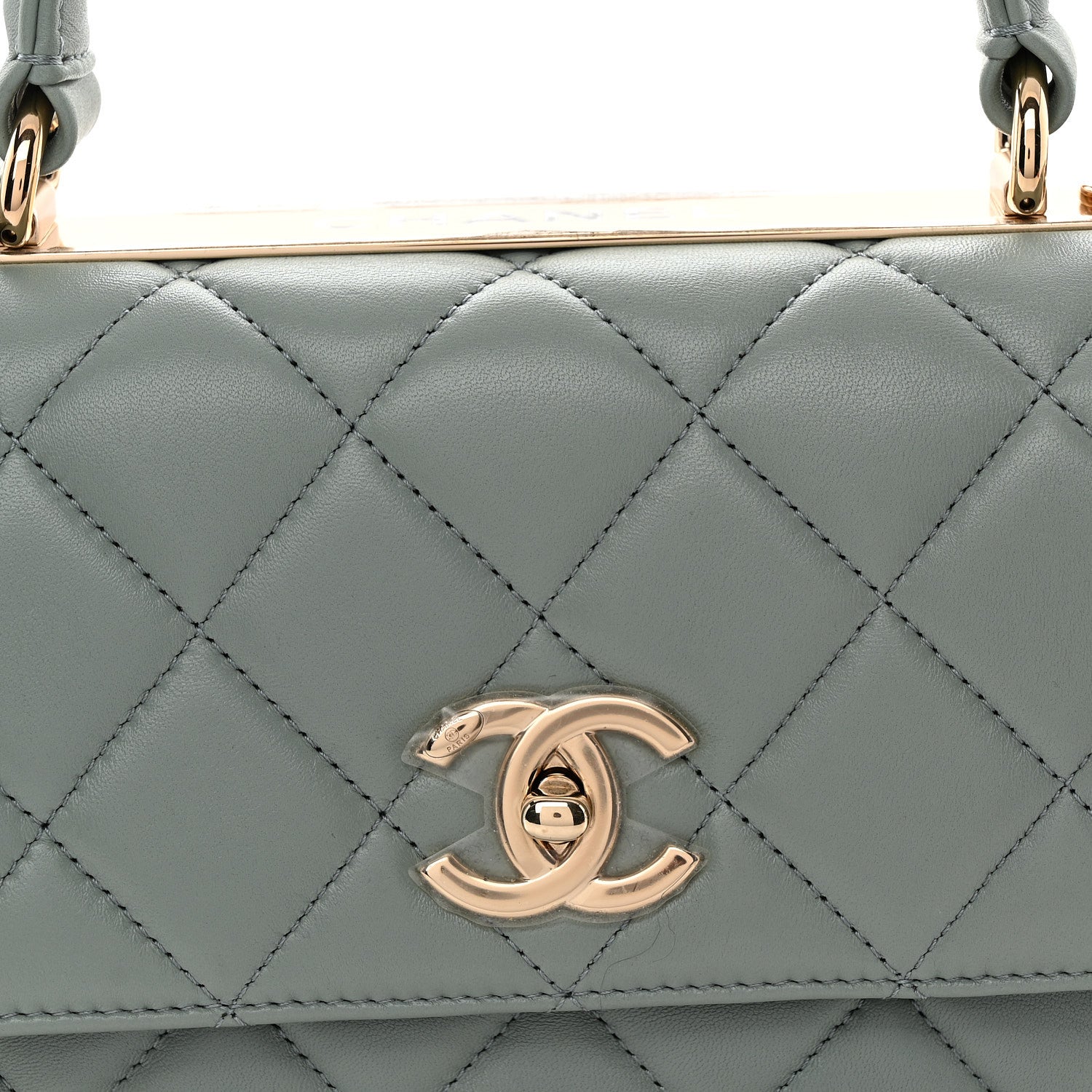 Chanel Lambskin Quilted Small Trendy CC Flap Dual Handle Bag Light