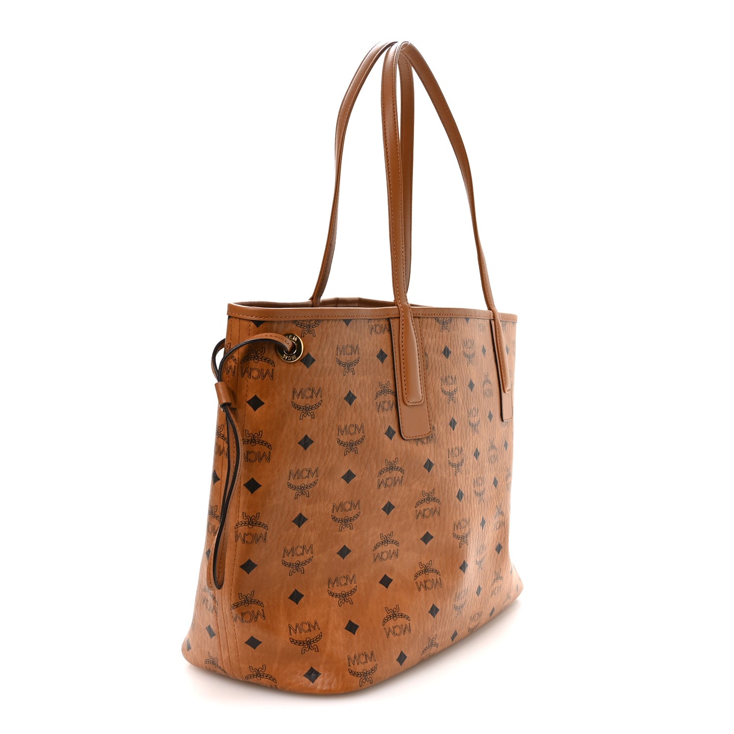 Visetos Medium Liz Reversible Shopper Tote Cognac