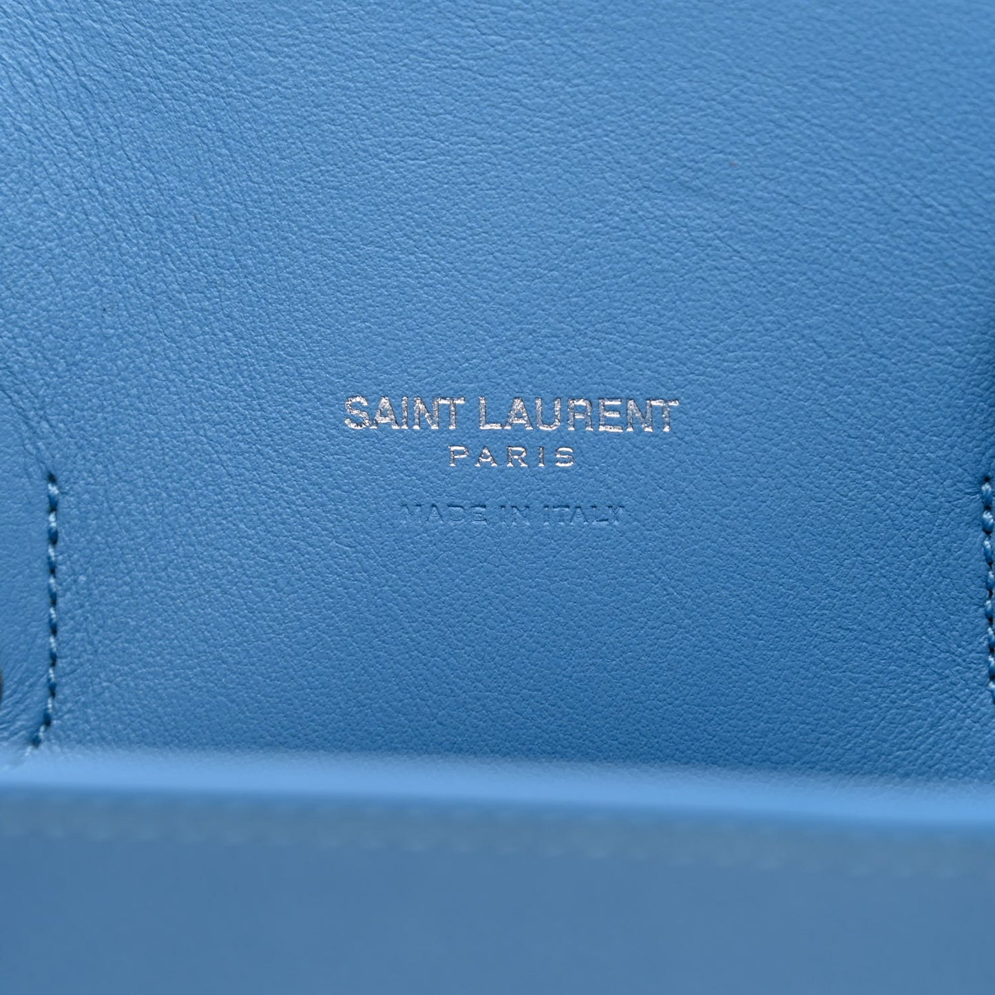 Grained Calfskin Baby Sac De Jour Blue Clair