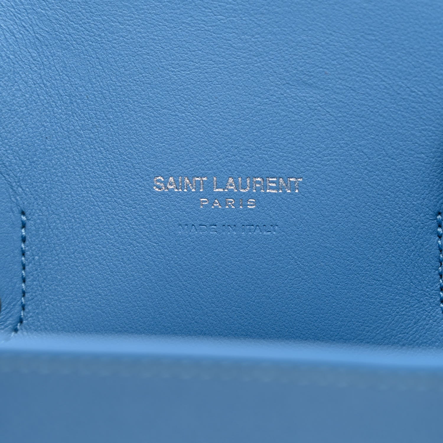 Saint Laurent Grained Calfskin Baby Sac De Jour Blue Clair 6 of 11