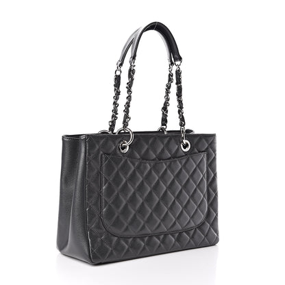 Chanel Caviar Quilted Grand Shopping Tote GST Dark Grey 3 of 10