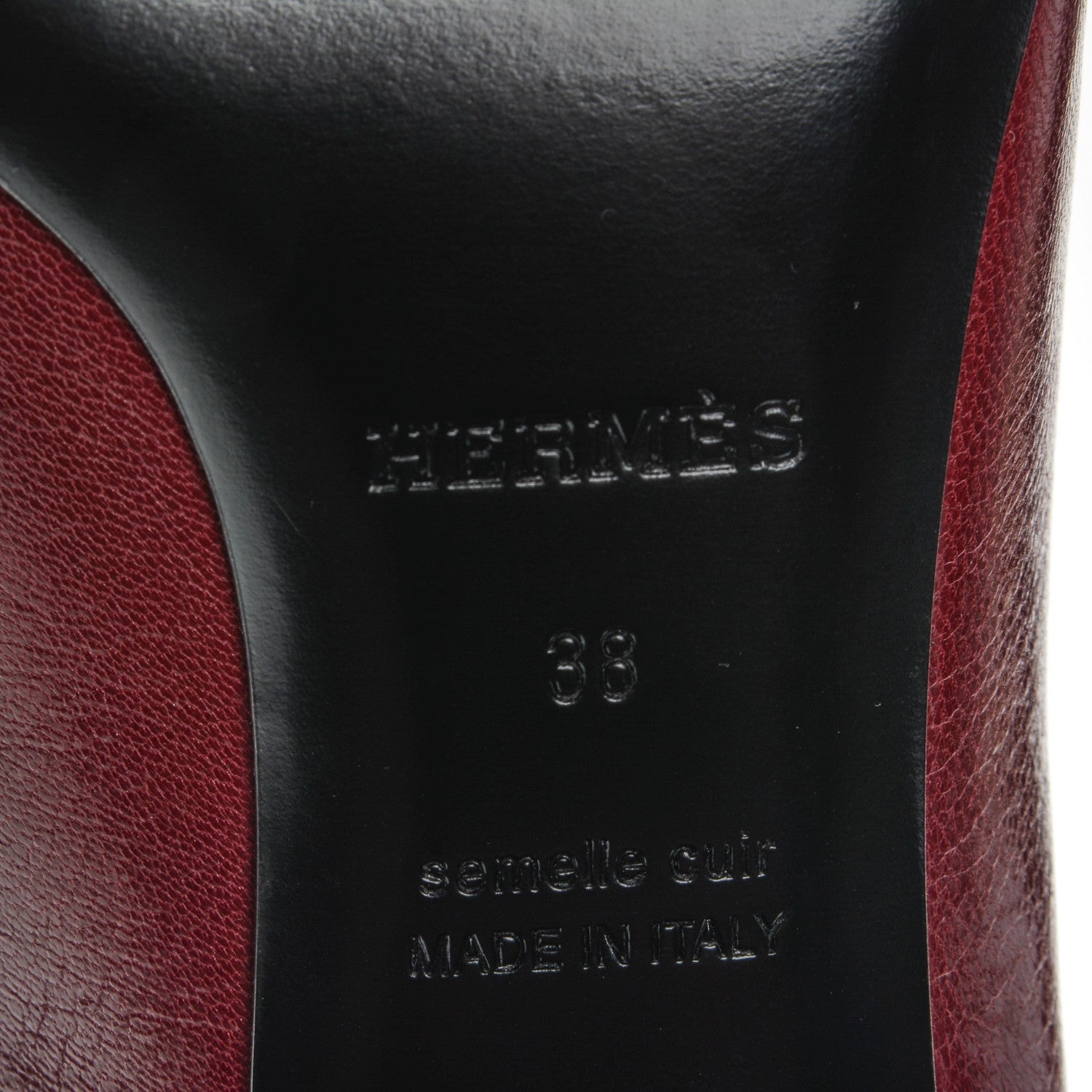 Hermes Chevre Paradis Mules 38 Carmin 6 of 7