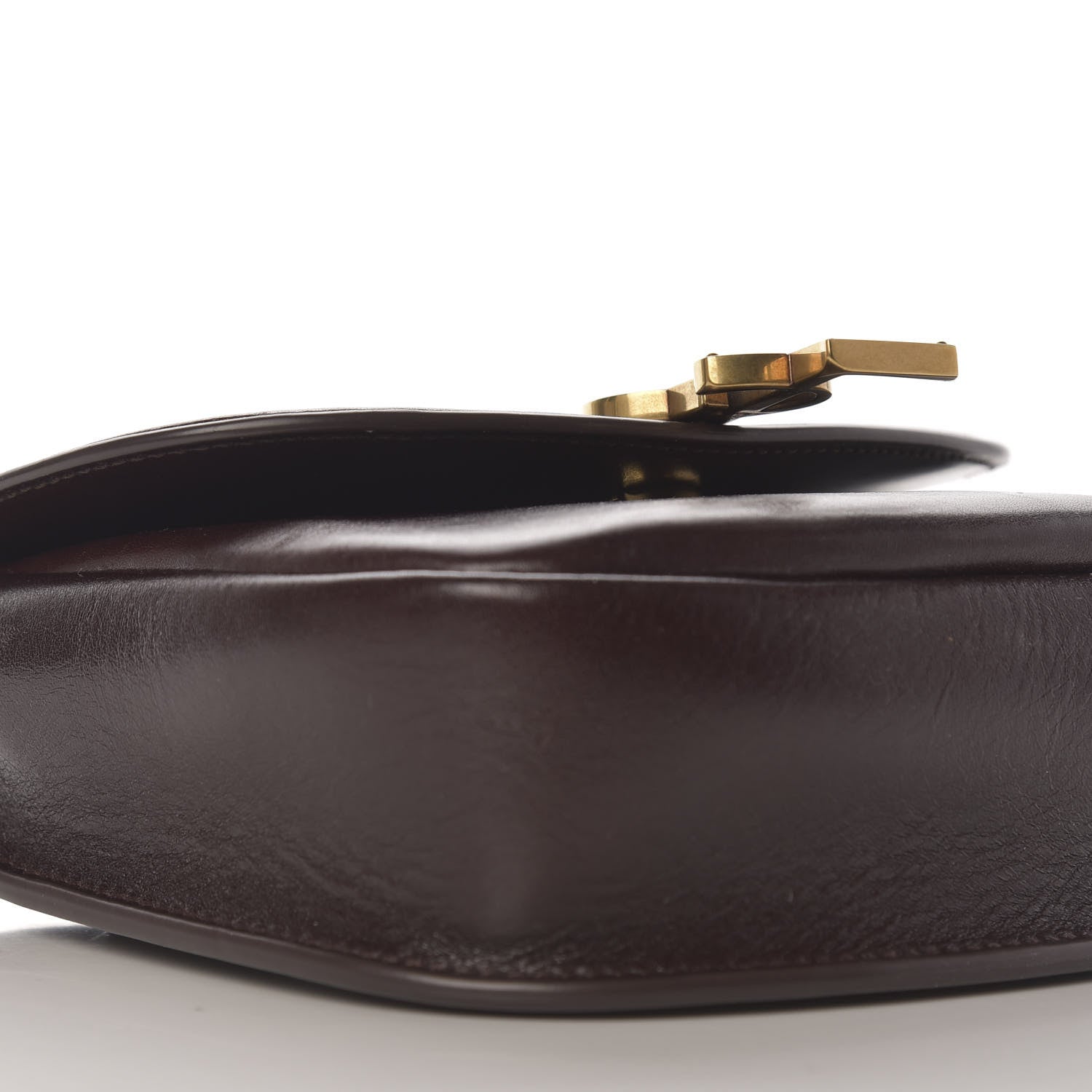 Saint Laurent Calfskin Monogram Woven Small Kaia Satchel Burnt Brown 6 of 12