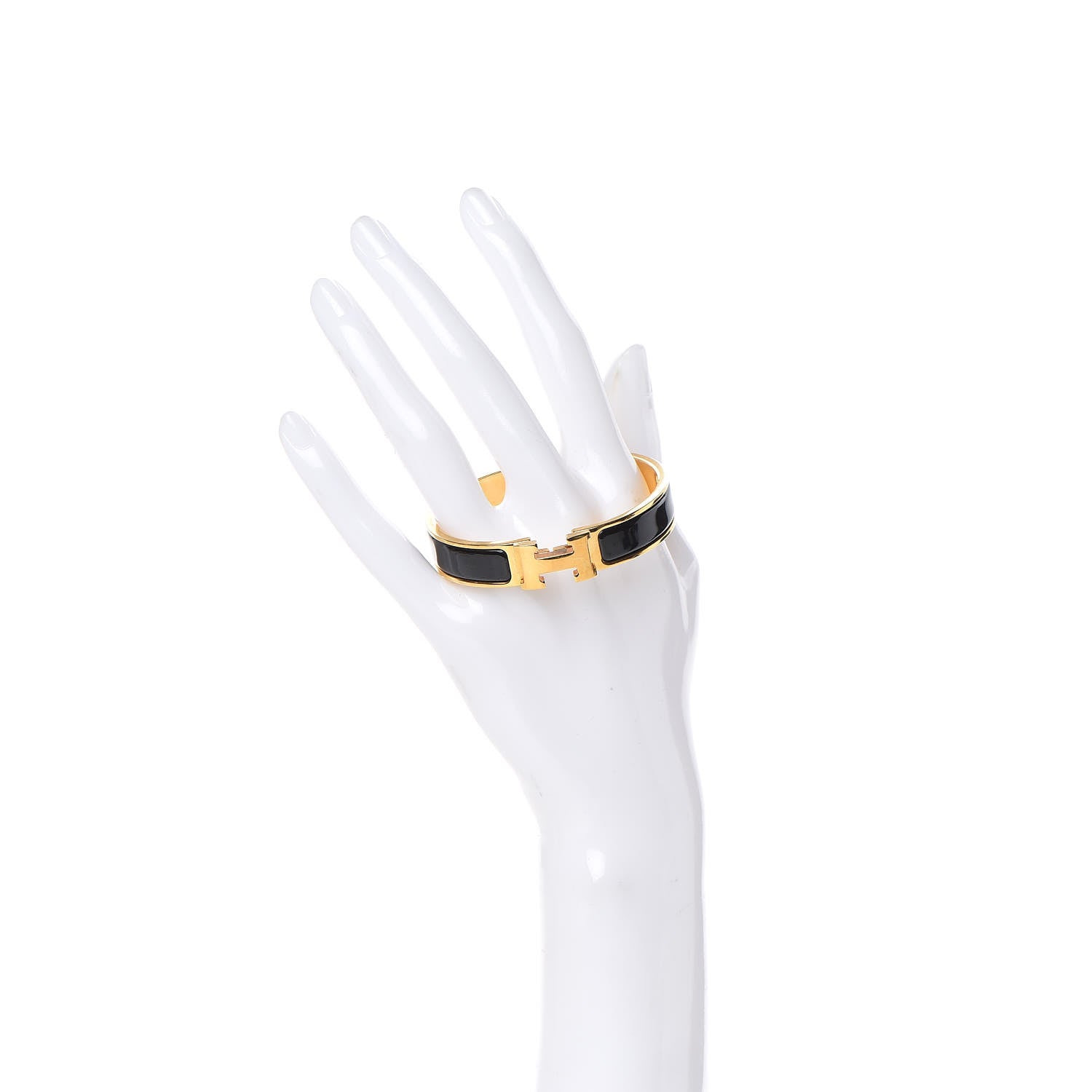 Hermes Enamel Narrow Clic Clac H Bracelet PM Black 2 of 6