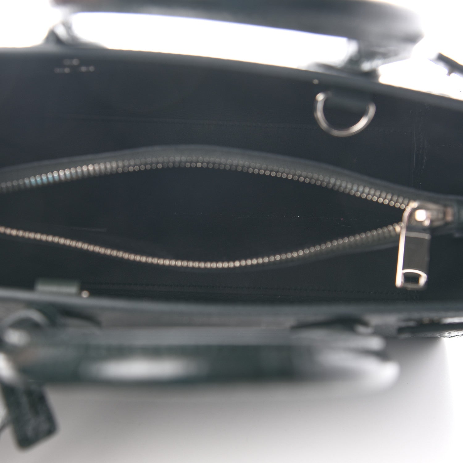 Saint Laurent Calfskin Crocodile Embossed Baby Sac De Jour Dark Leaf 4 of 9