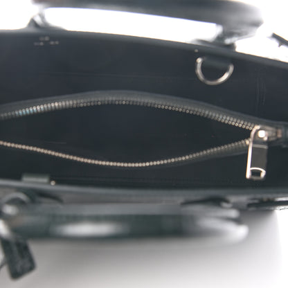 Saint Laurent Calfskin Crocodile Embossed Baby Sac De Jour Dark Leaf 4 of 9