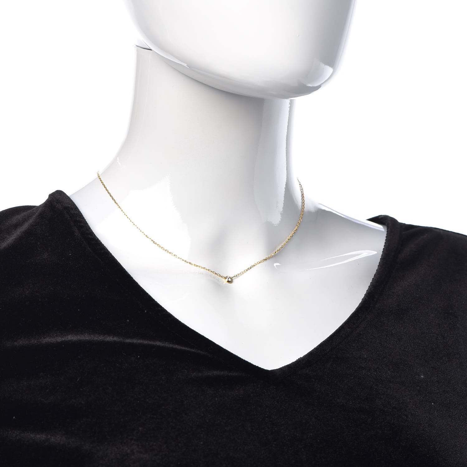 Cartier 18K Yellow Gold Diamond SM D'Amour Pendant Necklace 2 of 5