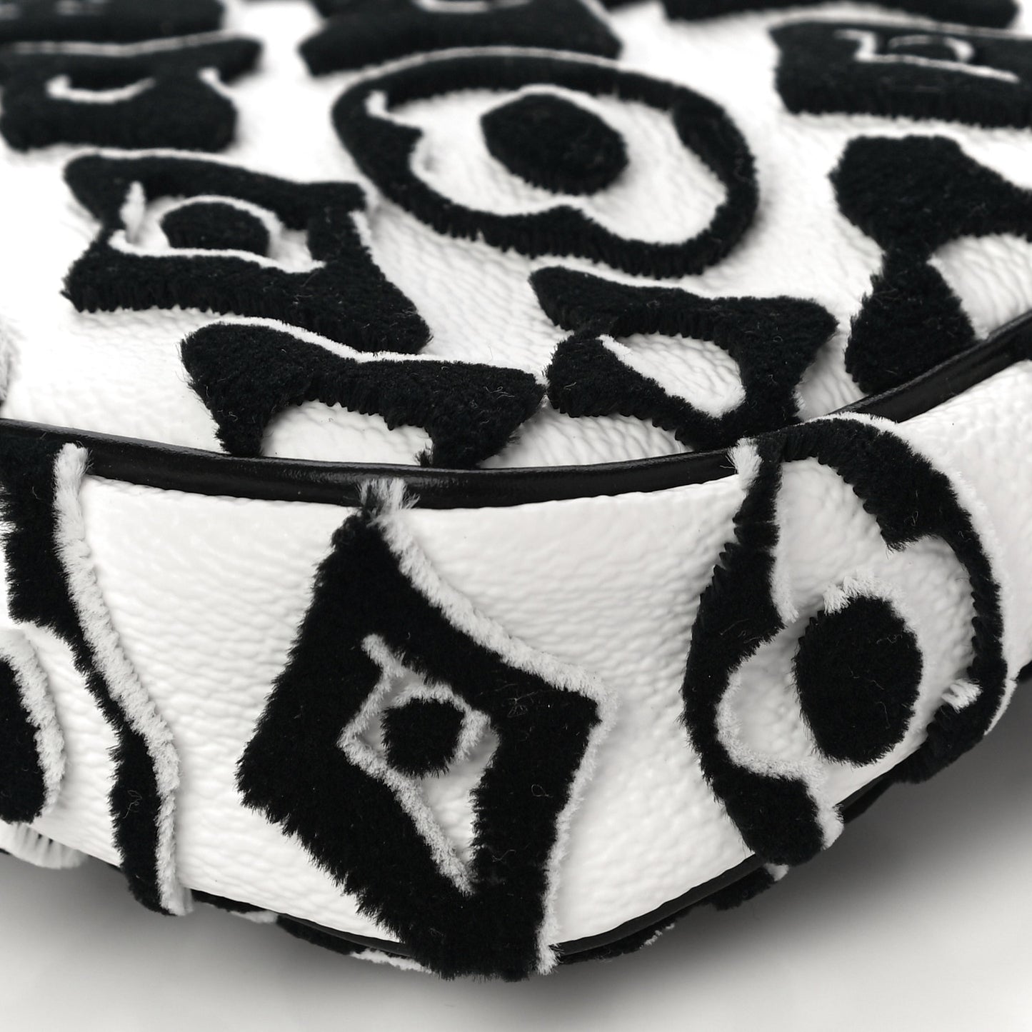 X UF Tufted Monogram Pochette Accessories White Black