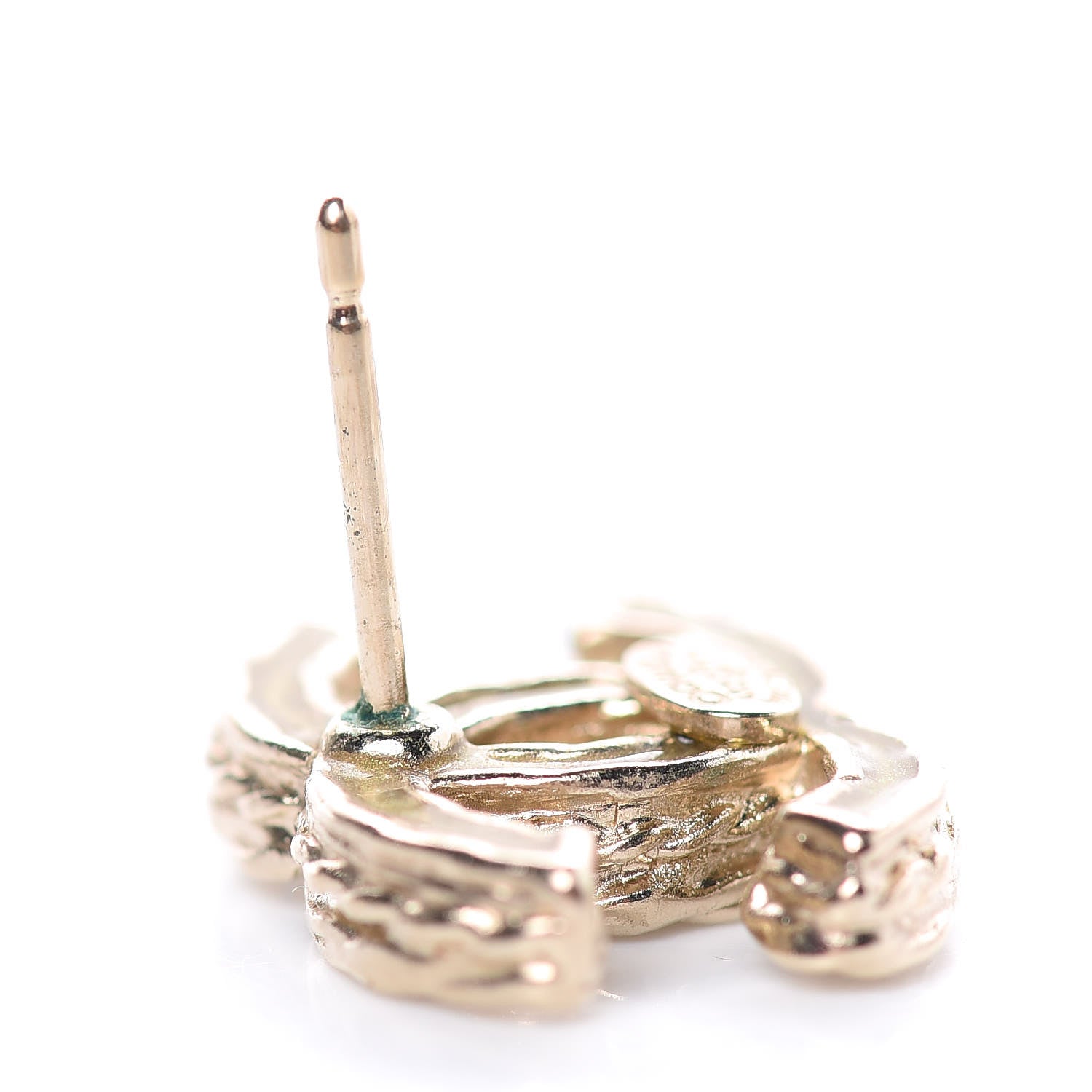 Chanel Crystal CC Earrings Light Gold 6 of 6