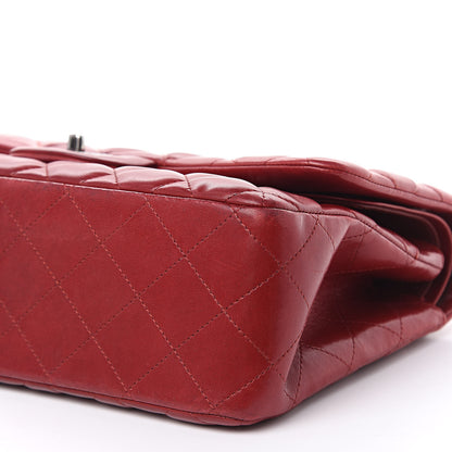 Chanel Lambskin Quilted Jumbo Double Flap Dark Red 9 of 19