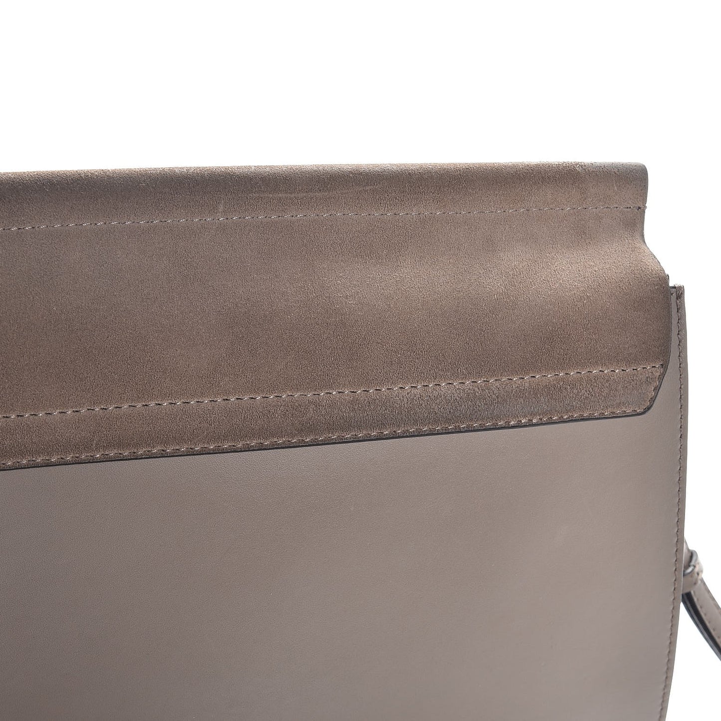 Calfskin Suede Medium Faye Shoulder Bag Motty Grey