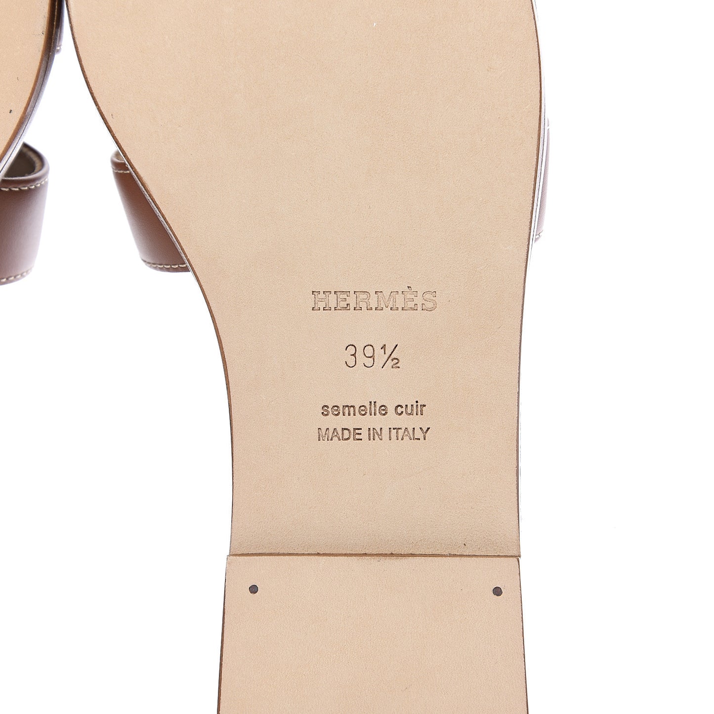 Box Calfskin Oran Sandals 39.5 Gold