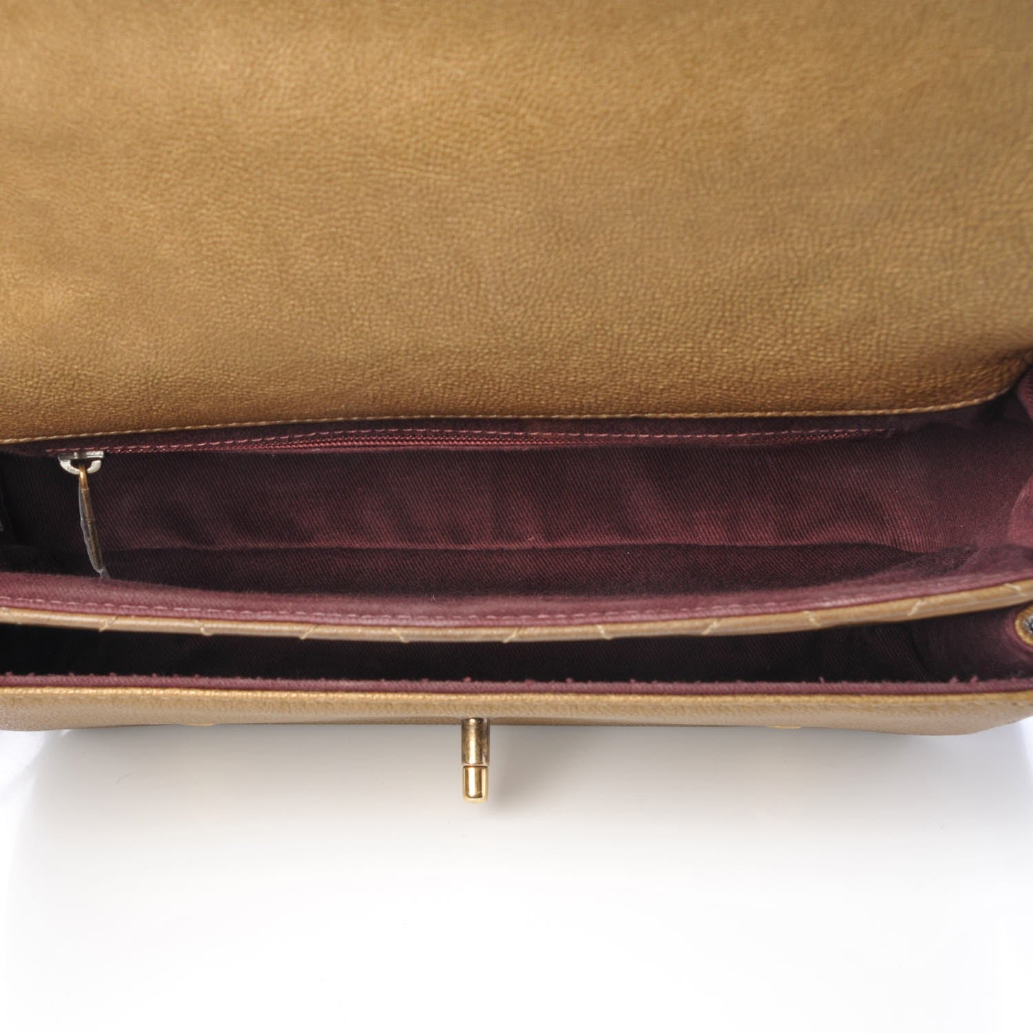 Chanel Iridescent Calfskin Back To School Messenger Flap Dark Gold 5 of 9
