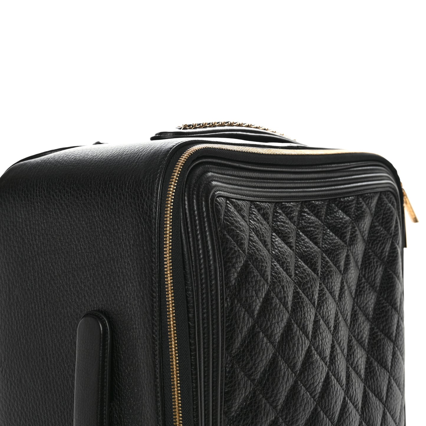 Calfskin Quilted Coco Case Trolley Black