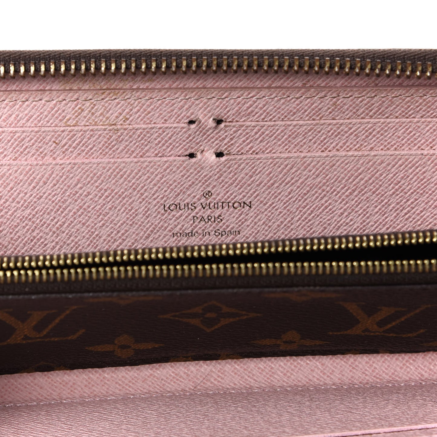 Monogram Clemence Wallet Rose Ballerine