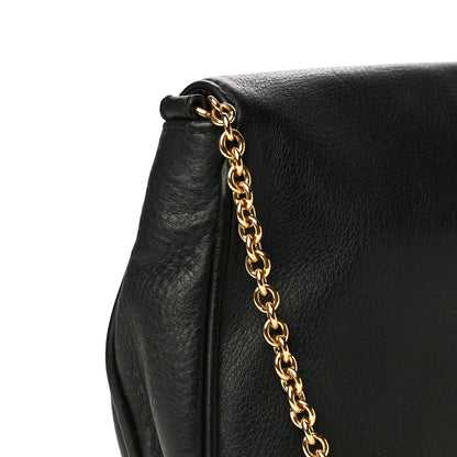 Fendi Vitello Flamingo Enamel Fendista Pouchette Crossbody Black 16 of 22