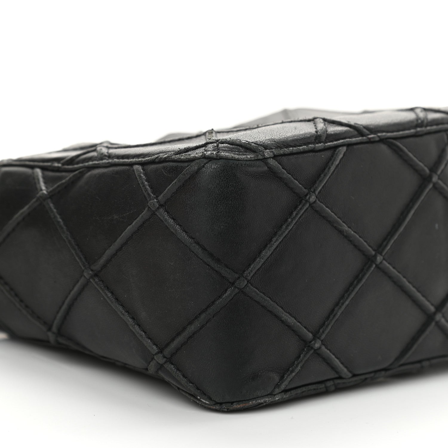 Chanel Lambskin Stitched Camera Case Black 8 of 10